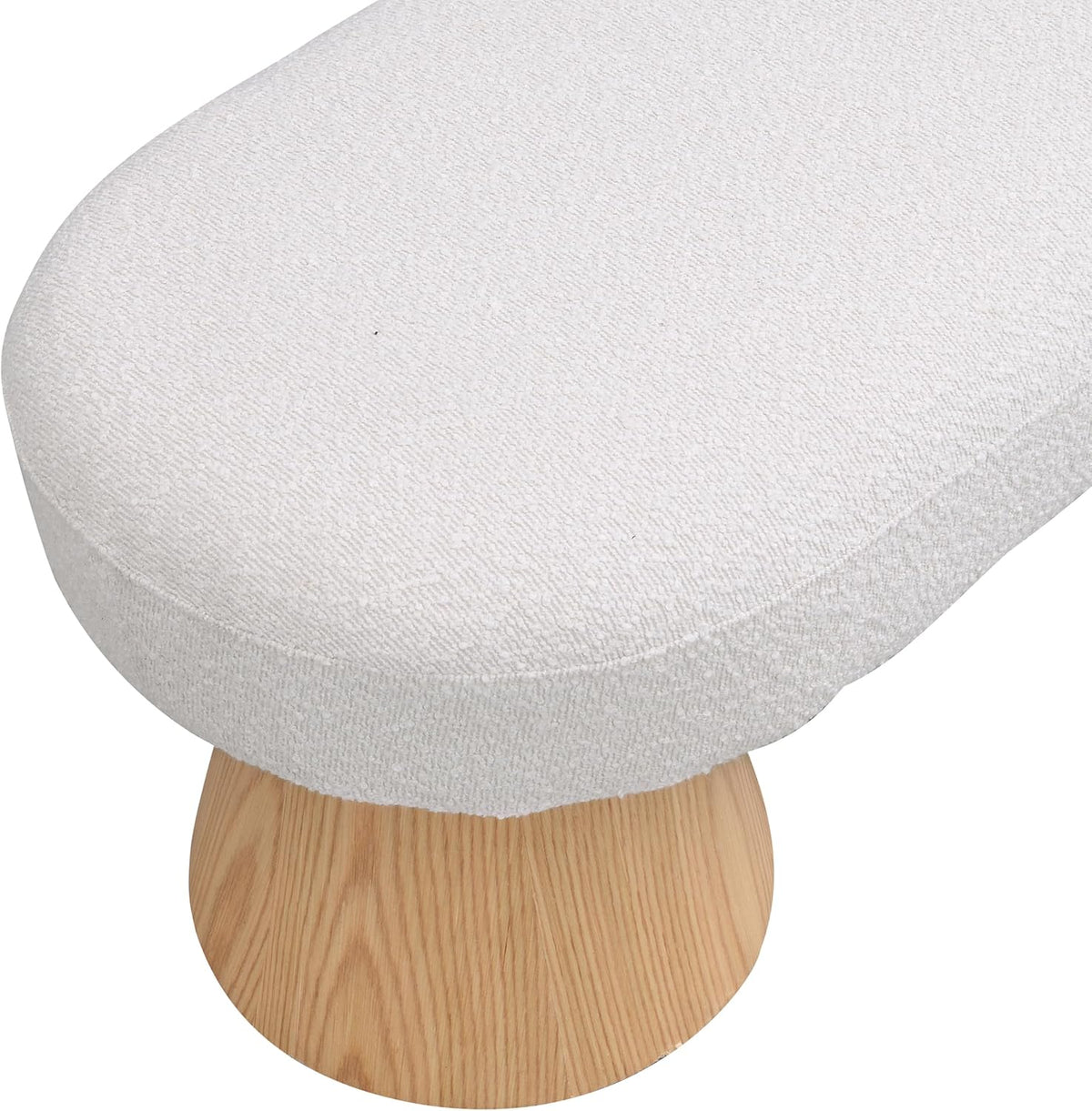 LUMISOL Upholstered End of Bed Bench, Dining Bench for Dining Room, Modern Stool Ottoman for Bedroom, Living Room, Dining Room, Entryway, Beige
