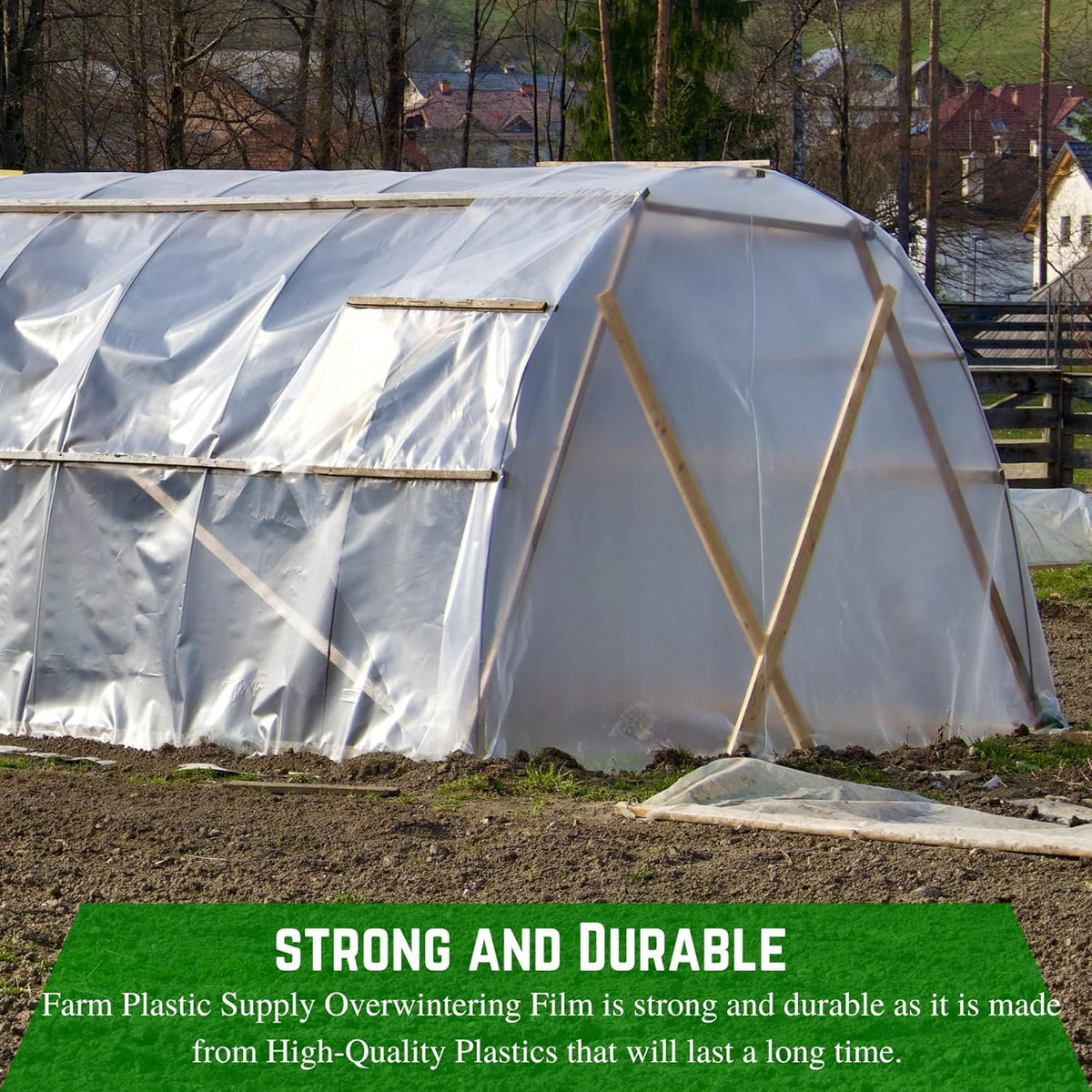 Farm Plastic Supply - 6 Mil White Plastic Sheeting - Overwintering Film, 6 Mil White Plastic Film, Greenhouse Plastic, Durable Plastic Sheeting (40' x 50')
