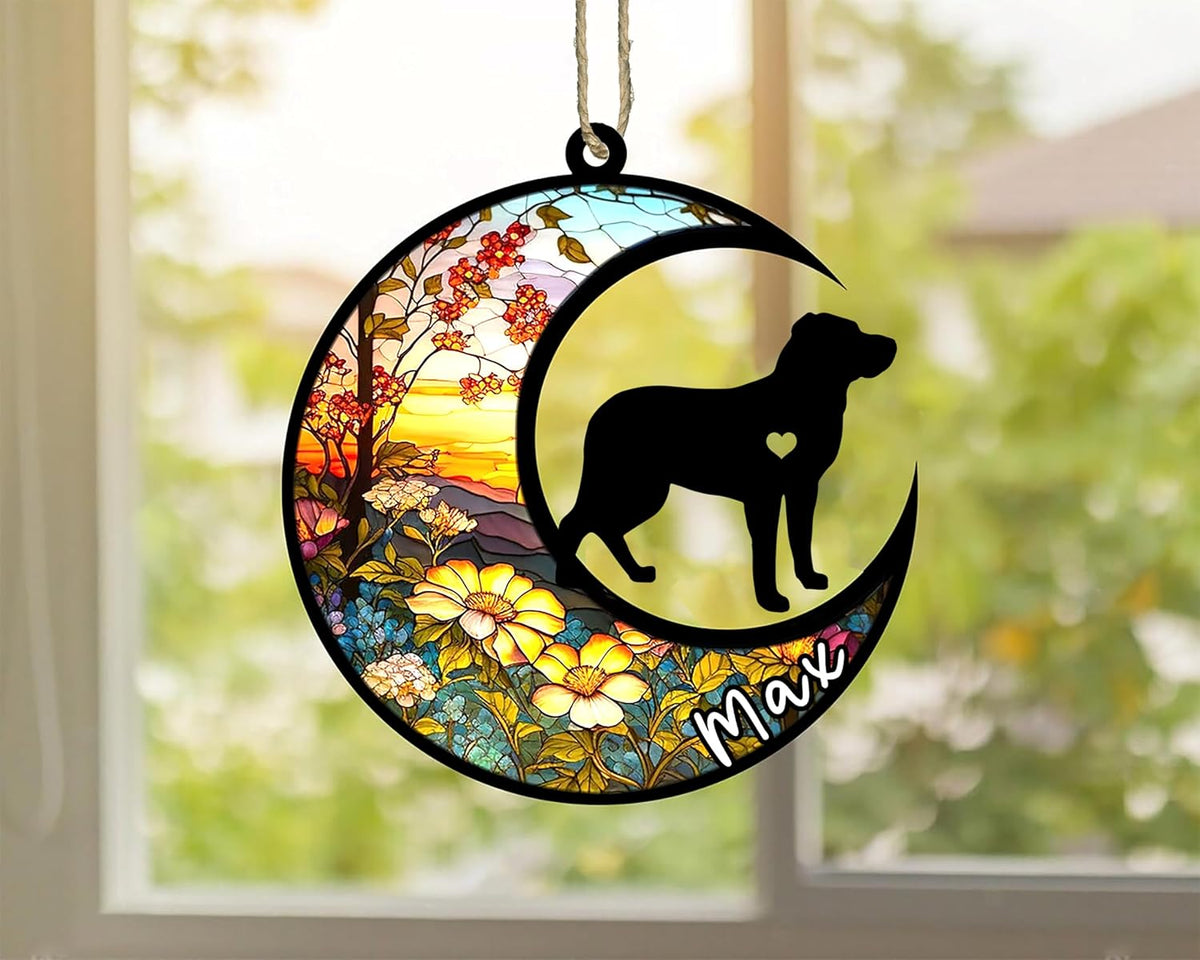 Personalized Dog Memorial, Custom Name Greater Swiss Mountain Dog Christmas Ornament with Name, Custom Breeds, Pet Loss Light Catcher, Gifts for Lovers Loss of Pet Sympathy on Mothers Day Christmas
