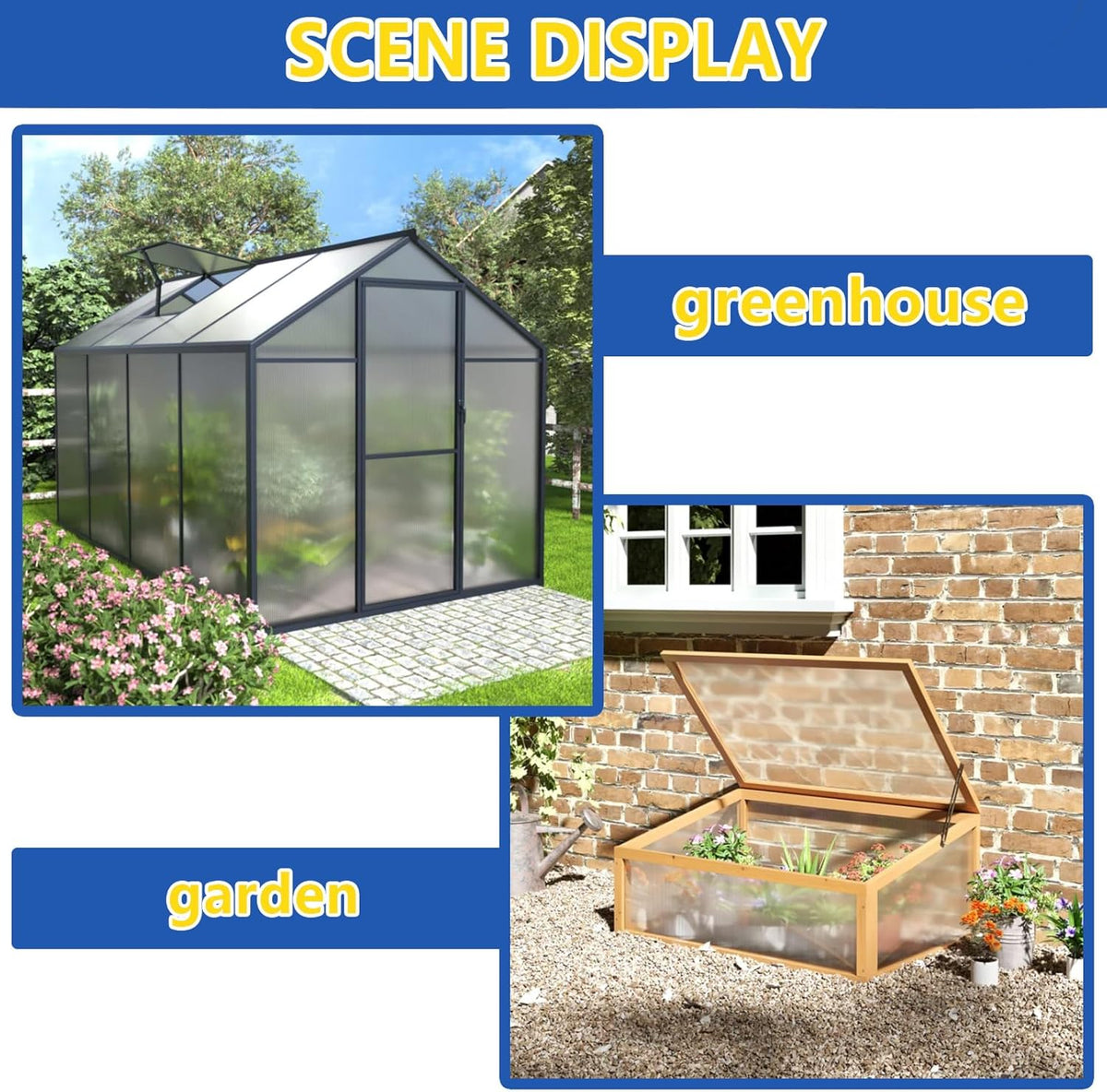 Polycarbonate Greenhouse Panels, Twin-Wall Polycarbonates Sheet, Clear Polycarbonate Panels for Greenhouse,Outdoor Garden, Plant Stand Roof (47.2''H x 23.6''W x 0.24''T, 14)