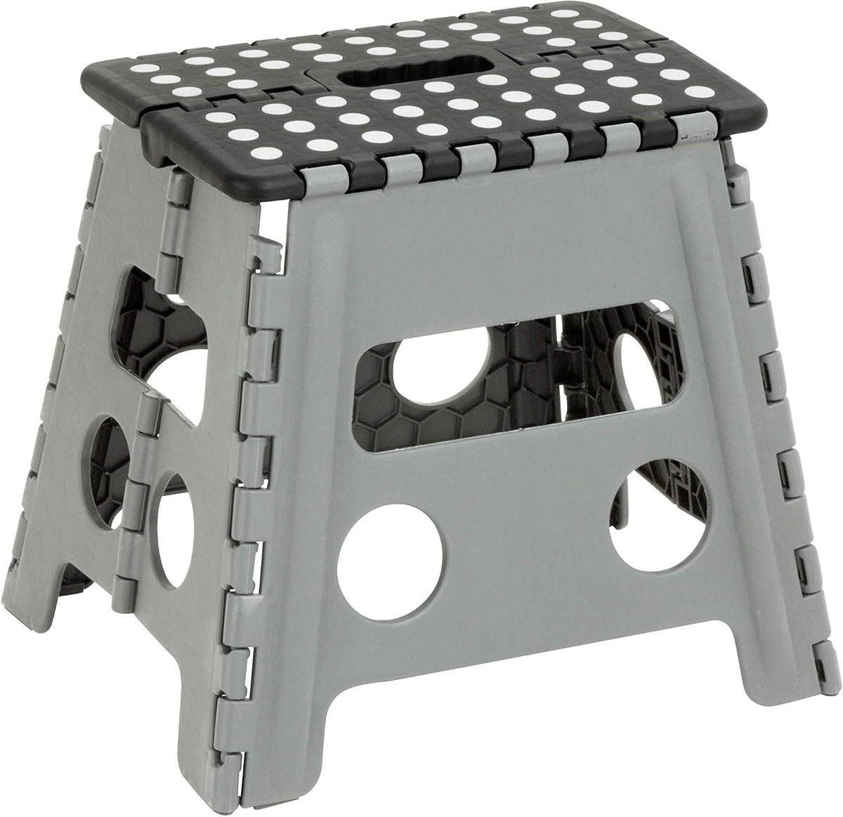 Honey-Can-Do TBL-02977 Folding Step Stool with Anti-Slip Surface, 12.8-Inch,Multicolor, 300 lbs