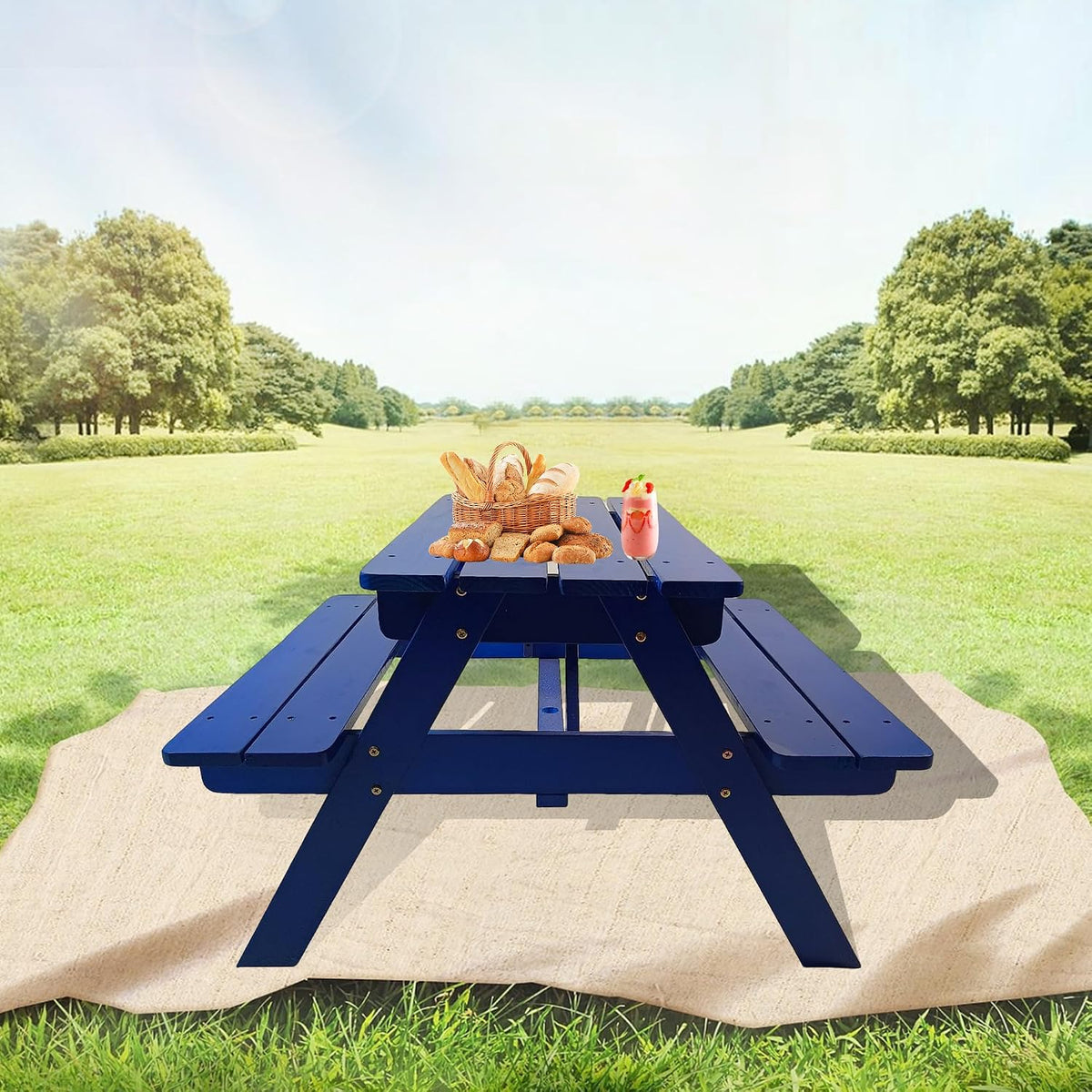 Children's Dining Tables and Chairs Set - 5-Piece Kids Table and Chair Set for Toddlers, Durable Wooden Activity Table with 4 Chairs for Drawing, Eating, and Playtime, Easy to Clean