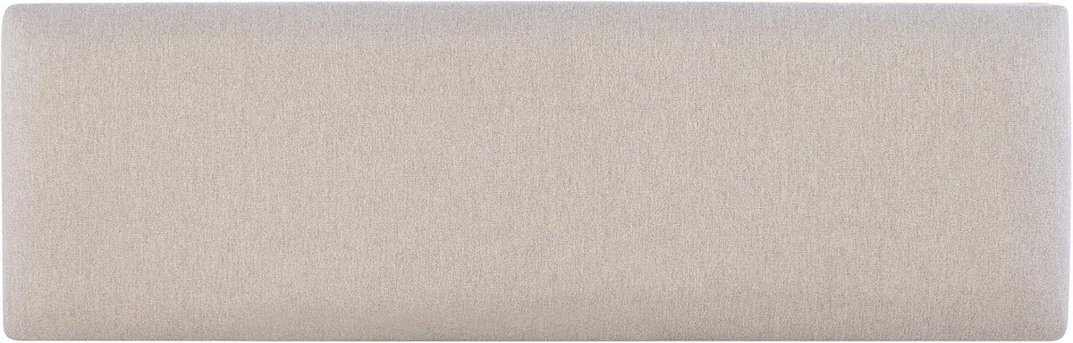 Powell Company Jane Grey Wood Backless Storage Bench with Beige Upholstered Top