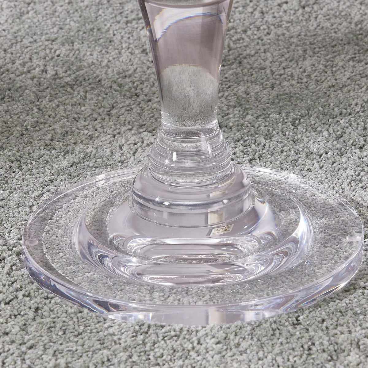 Furniture Acrylic Side Table,Clear Small Round Side/End Tables with Support Rod for Use in Living Rooms,Bedrooms,Offices,Study Rooms,Waiting Areas（13.8in*19.7in