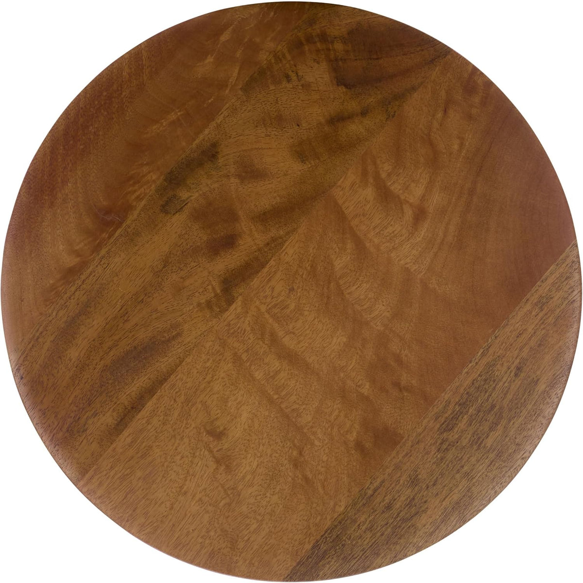 SAFAVIEH Home Collection - Karu Solid Wood Pedestal Accent Table in Walnut Brown Finish, Round Top Design, Fully Assembled (ACC3224A)