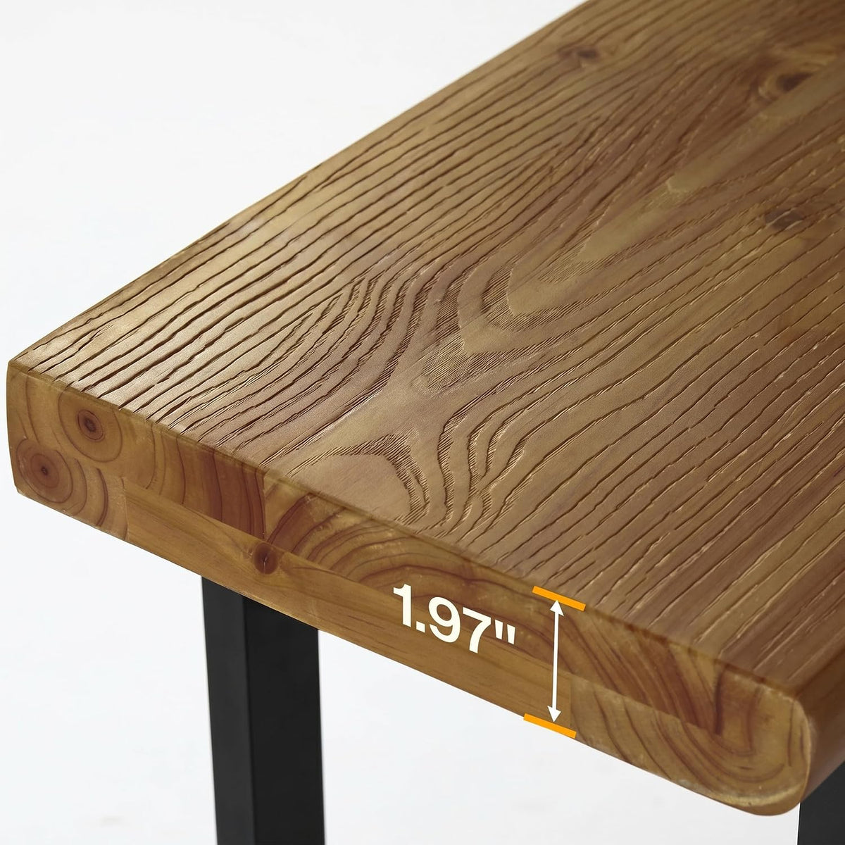 Solid Wood Live-Edge Console Table for Entryway, Farmhouse 63-Inch Narrow Long Sofa Table Behind Couch with Unique Shape, Heavy-Duty Metal Legs, Ideal for Foyer, Entrance, Living Room