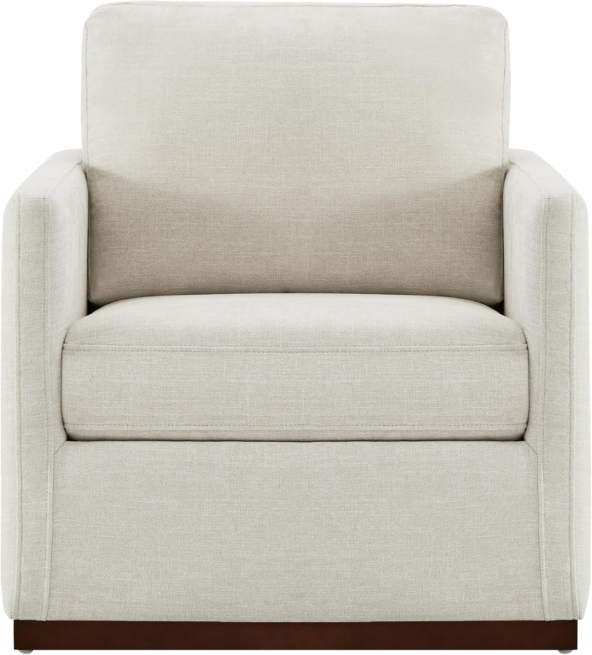 CHITA Swivel Accent Chair, FSC Certified Wood Frame, Fully Assembled, Linen | Linen Fabric Arm Chair with 360° Swivel Wood Base, Mid Century Modern Living Room Chair, 33"Dx30"Wx33"H, 300 Lb Capacity