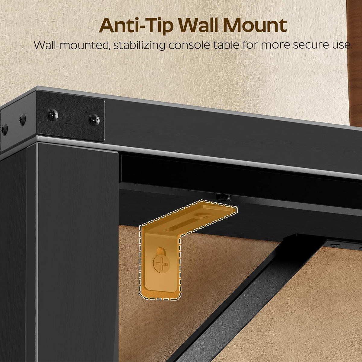 YATINEY Console Table, 70.8" Long Behind Couch Sofa Table, Entryway Table, Farmhouse Console Table for Narrow Spaces, Hallway, Living Room, Black CT31BB