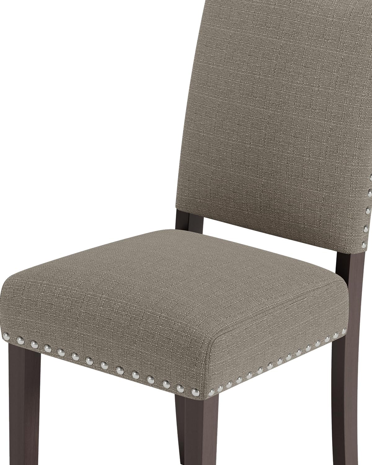 Upholstered Dining Chairs Set of 4 with Thickened Seat Cushion, Wooden Mid-Century Modern Fabric Farmhouse Kitchen Chairs for Dining Room Living/Restaurant/Reading Room