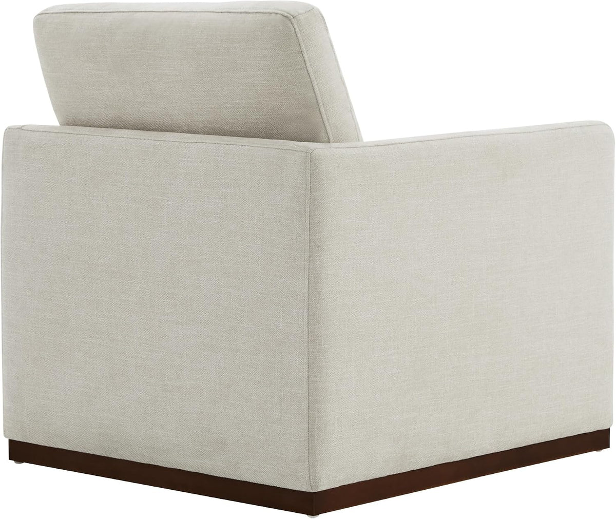 CHITA Swivel Accent Chair, FSC Certified Wood Frame, Fully Assembled, Linen | Linen Fabric Arm Chair with 360° Swivel Wood Base, Mid Century Modern Living Room Chair, 33"Dx30"Wx33"H, 300 Lb Capacity