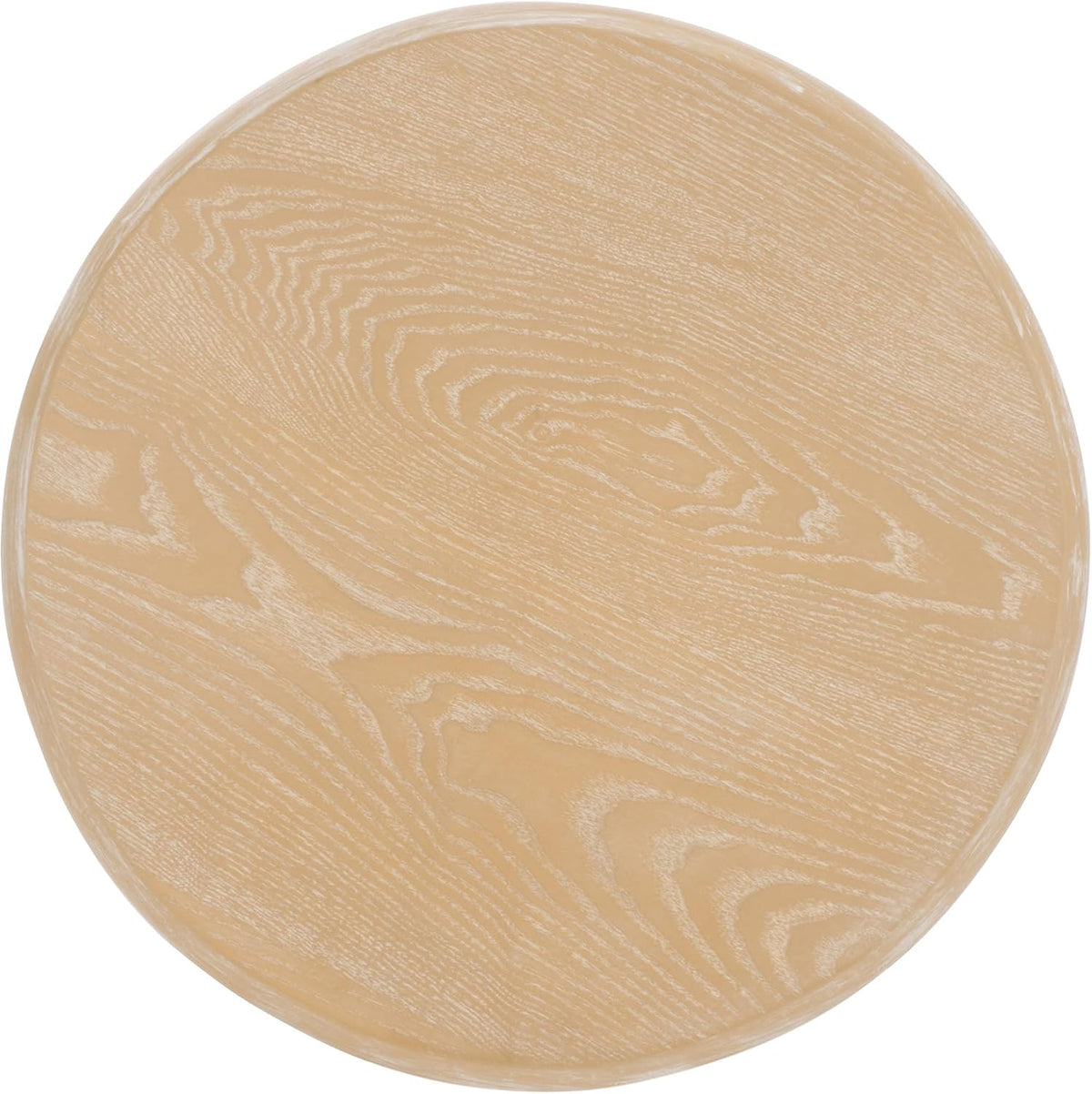 SAFAVIEH Home Collection Monka Bleached White Round Top Pedestal End Table (Fully Assembled)
