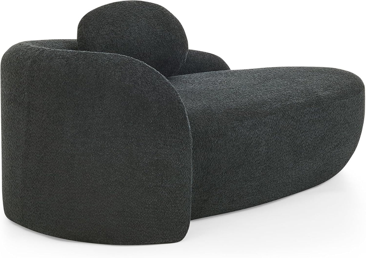Full Foam Chaise Lounge Chair Indoor, Boucle Upholstered Chaise Lounge Sofa Bed, Right Facing Leisure Cloud Recliner Couches Sleeper Daybed for Living Room