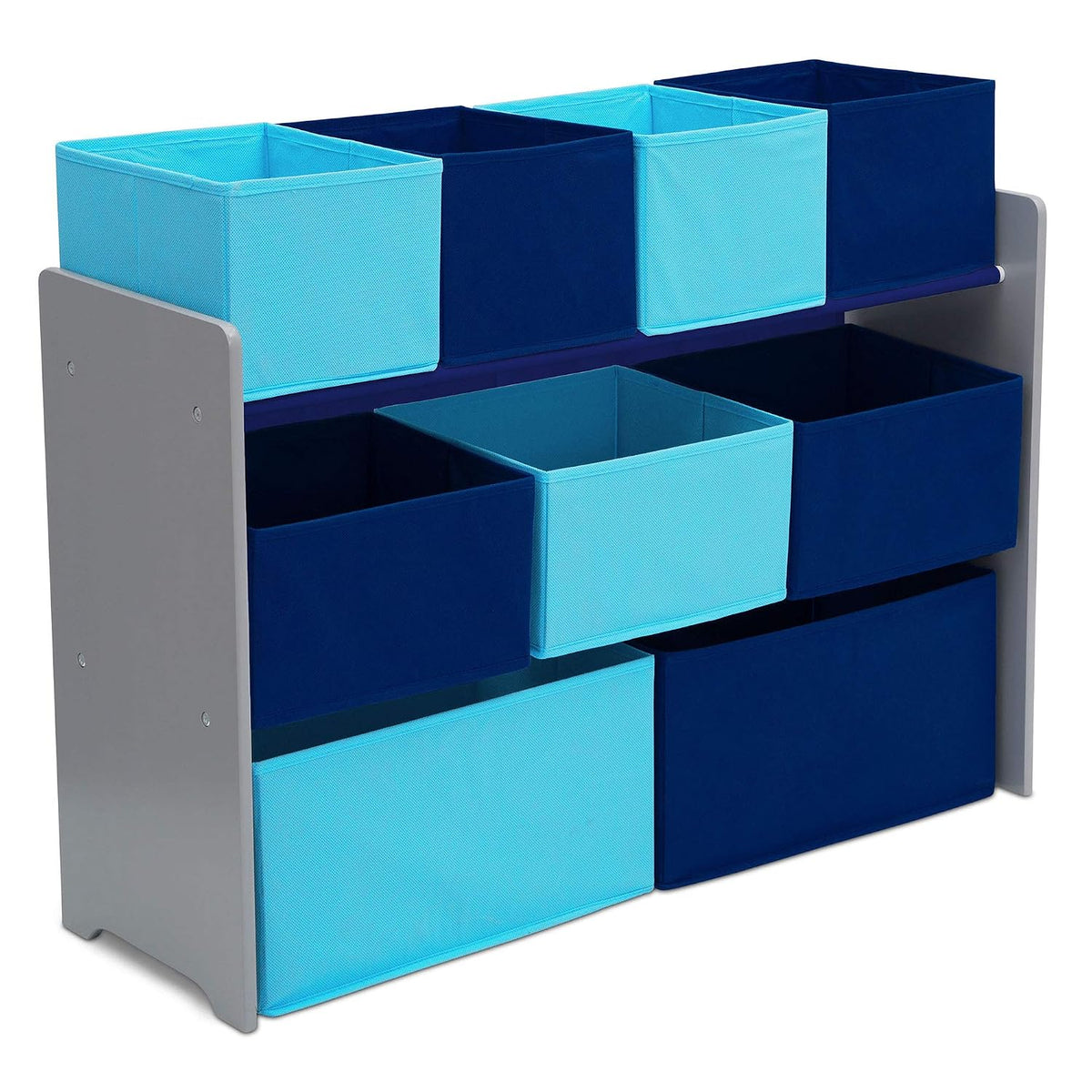 Delta Children MySize Kids Table, 2 Chairs & Multi-Bin Toy Organizer Set with Storage Bins, 3 Piece