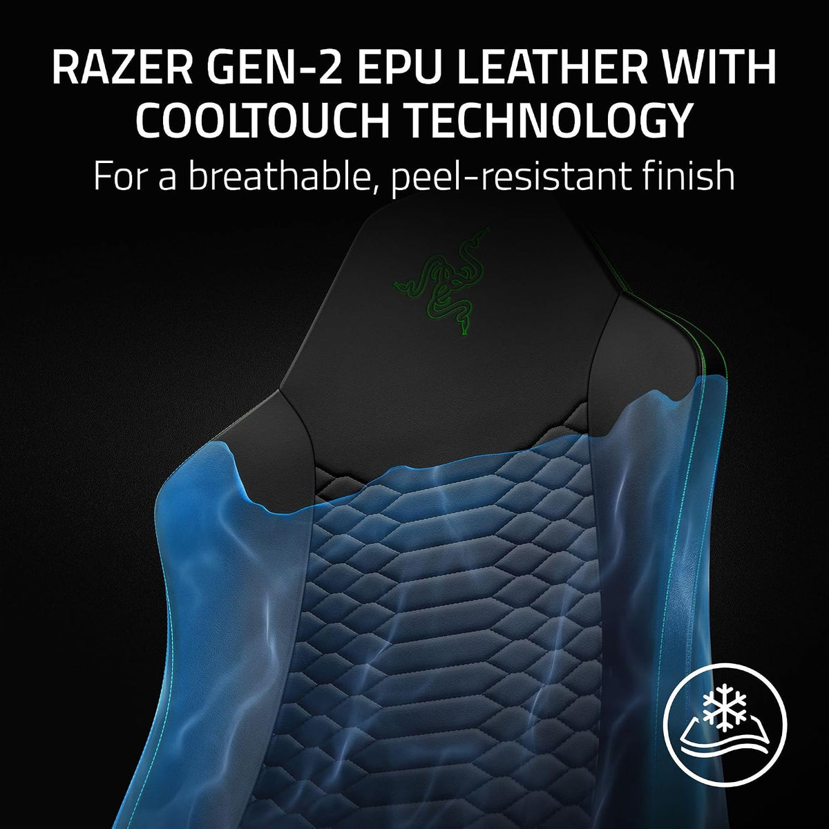 Razer Iskur V2 X NewGen Ergonomic Gaming Chair, Black/Green | Gen-2 EPU Leather with CoolTouch, Lumbar Support, Ultra-Wide Base, Foam Cushions, Adjustable 152 Degree Recline, 2D Armrests