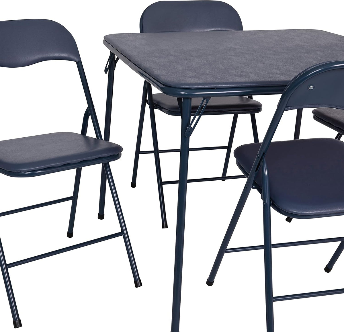 Flash Furniture Madison 5-Piece Folding Card Table and Chair Set, Navy | Portable, Indoor/Outdoor, Event Table and Chairs