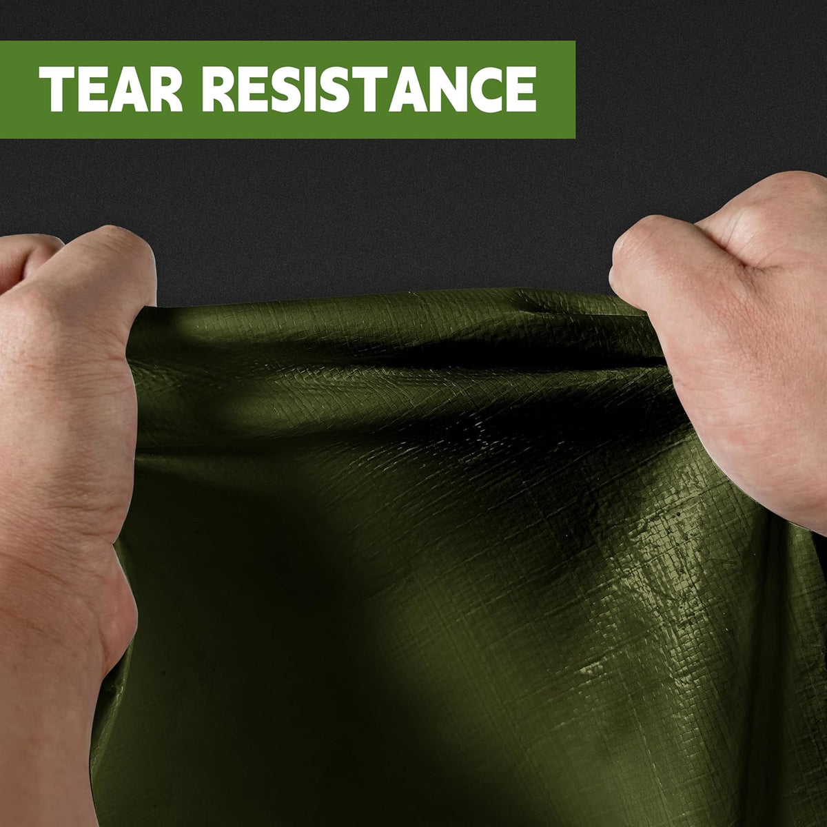 Green/Silver Heavy Duty Waterproof Tarp 10x10FT, 12mil Thick，Multifunctional tarp Whit Tear&Fade Resistant,UV Resistant,with Grommets and Reinforced Edges.