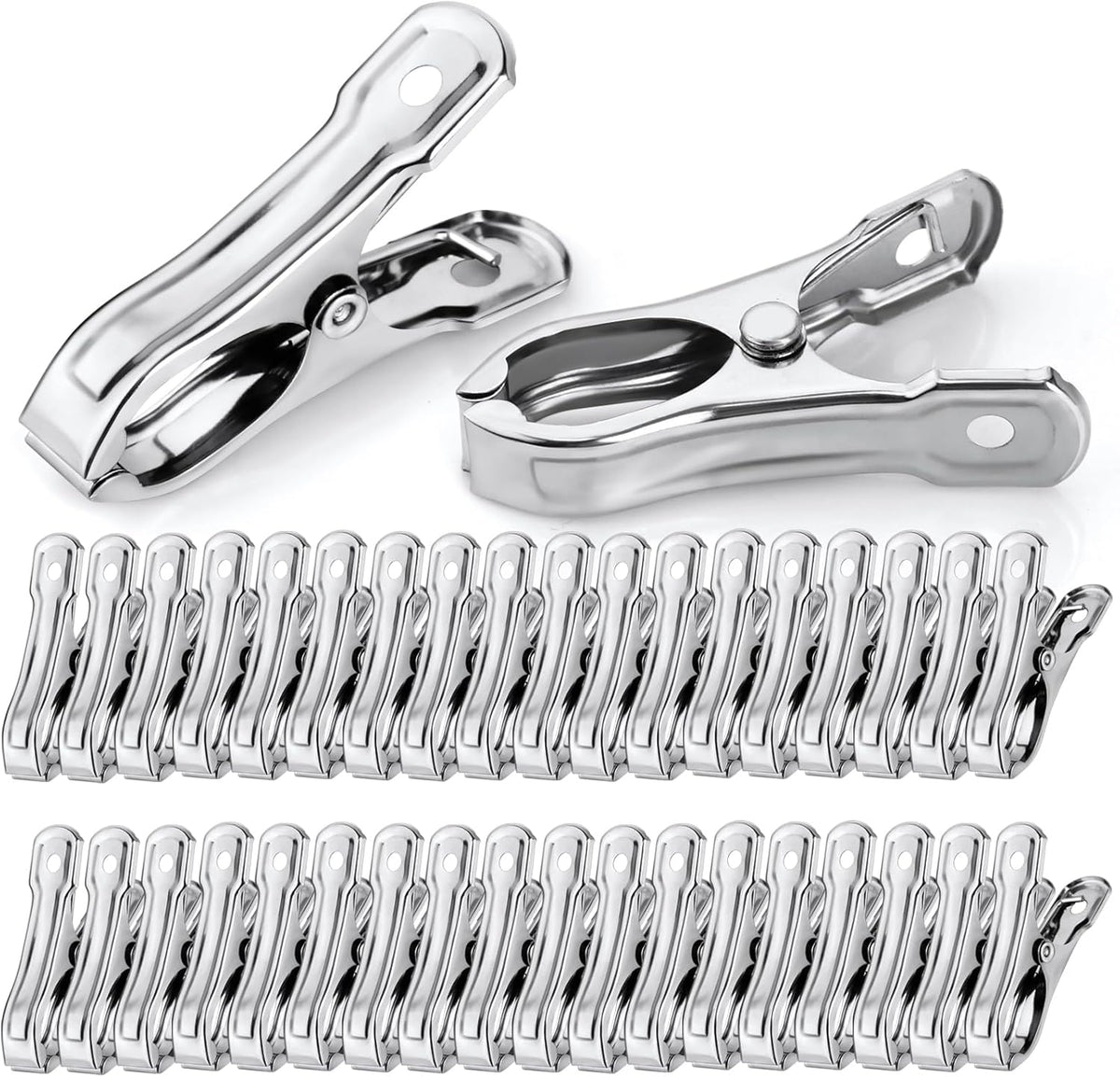 36 Pcs Garden Clips, Greenhouse Clamps, Stainless Steel Greenhouse Clips for Netting, Heavy Duty Row Cover Clips with a Strong Grip for Shade Cloth or Plant Cover on Gardening Hoops