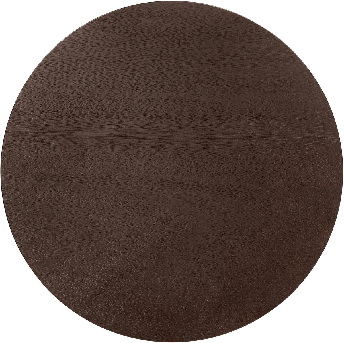 NPD Furniture Truro 19-Inch Round Accent Table with Storage Shelf, 2-Tier Side End Table with Fluted Column for Living Room, Dark Brown