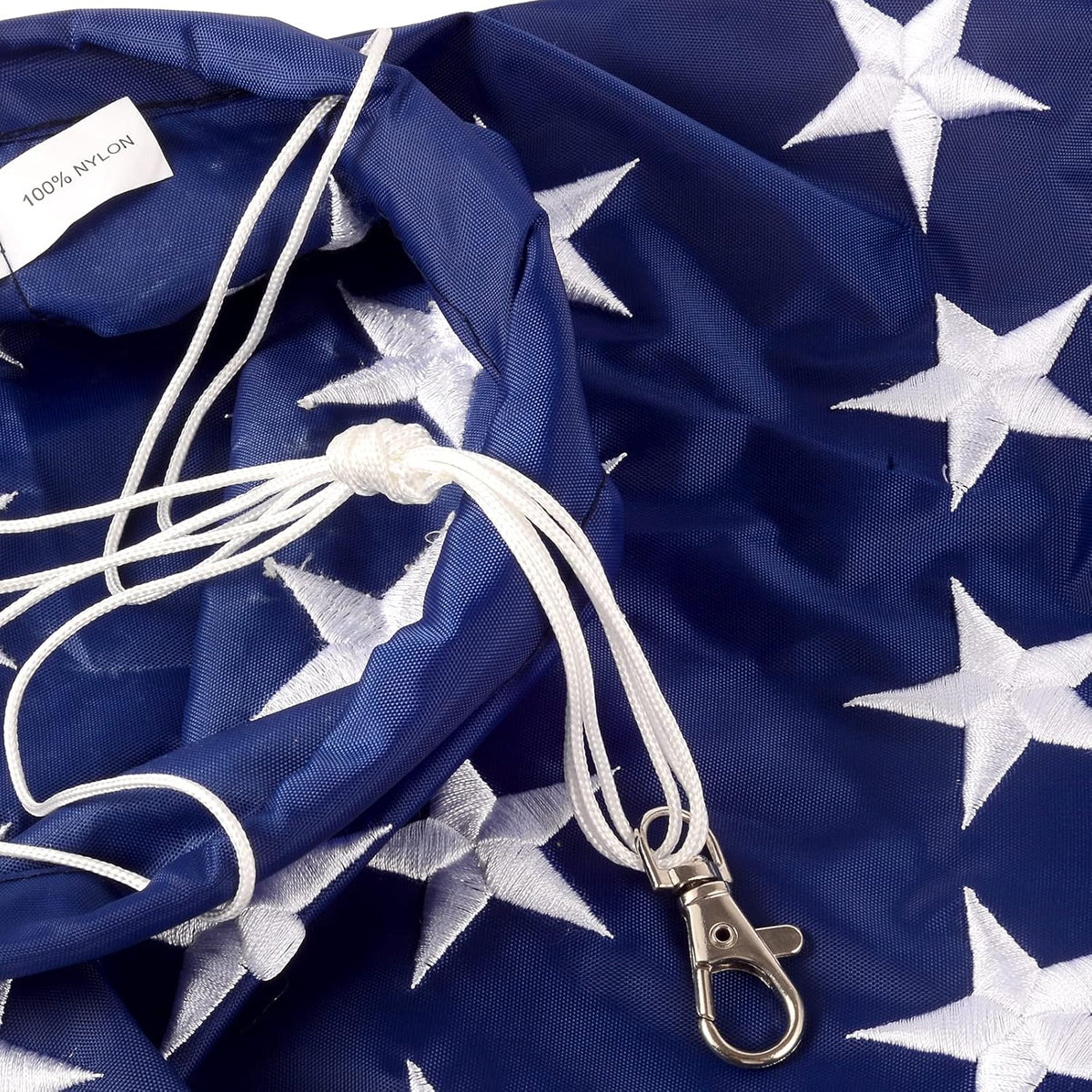 American Flag Windsock, 4th of July Patriotic Decorations, Embroidered Stars - Fade Resistant Patriotic Wind Socks Decorations 40 Inch