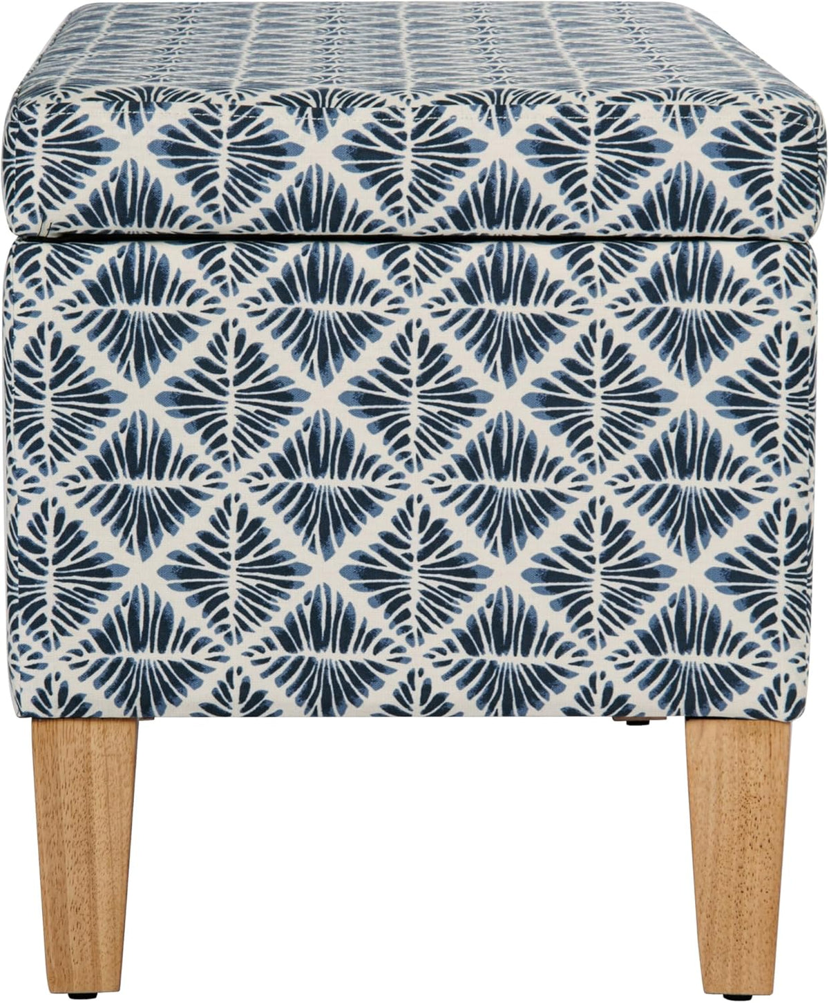 HomePop 36" Decorative Storage Bench - Blue Geometric Pattern
