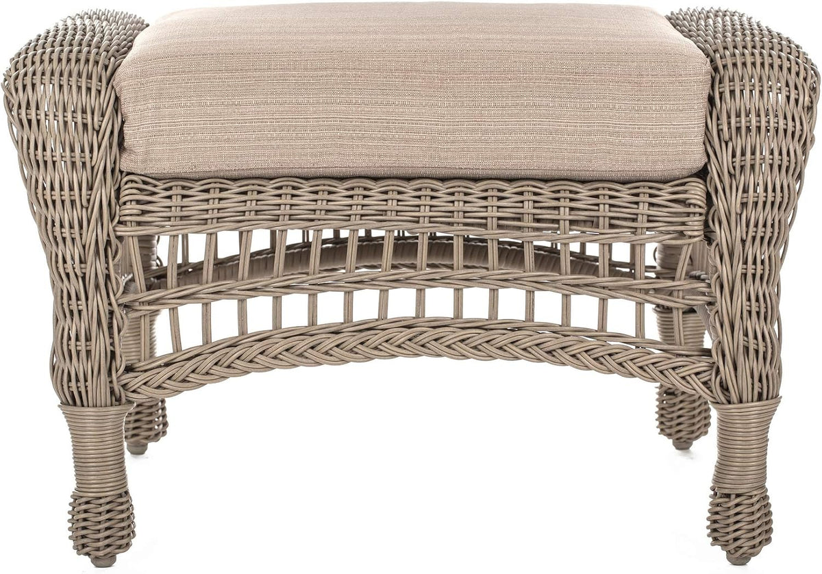 W Unlimited Saturn Collection Outdoor Garden Patio Ottoman Light Brown