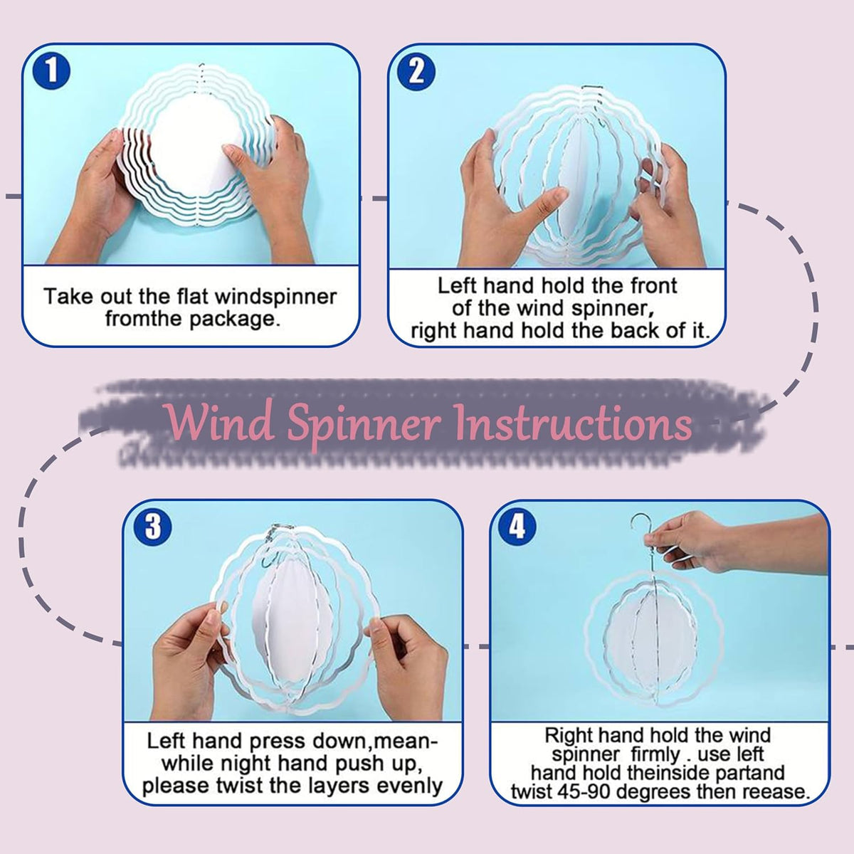 Hanging Wind Spinner Halloween Decor 10 Inch 3D Stainless Wind Spinner for Hanging Outdoor Holidays White Ghost Wind Spinners for All Saints' Day Room Party Garden Decor Outside