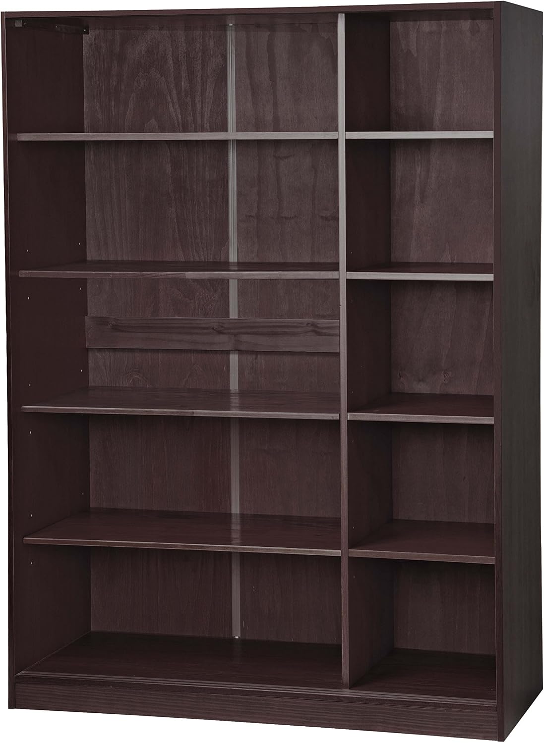 Palace Imports 100% Solid Wood Optional Shelf for 2- and 3-Sliding Door Wardrobes/Armoires/Closets, Java Color, 34.5”W x 19.75”D x 0.50”H, Four Metal Pins Included