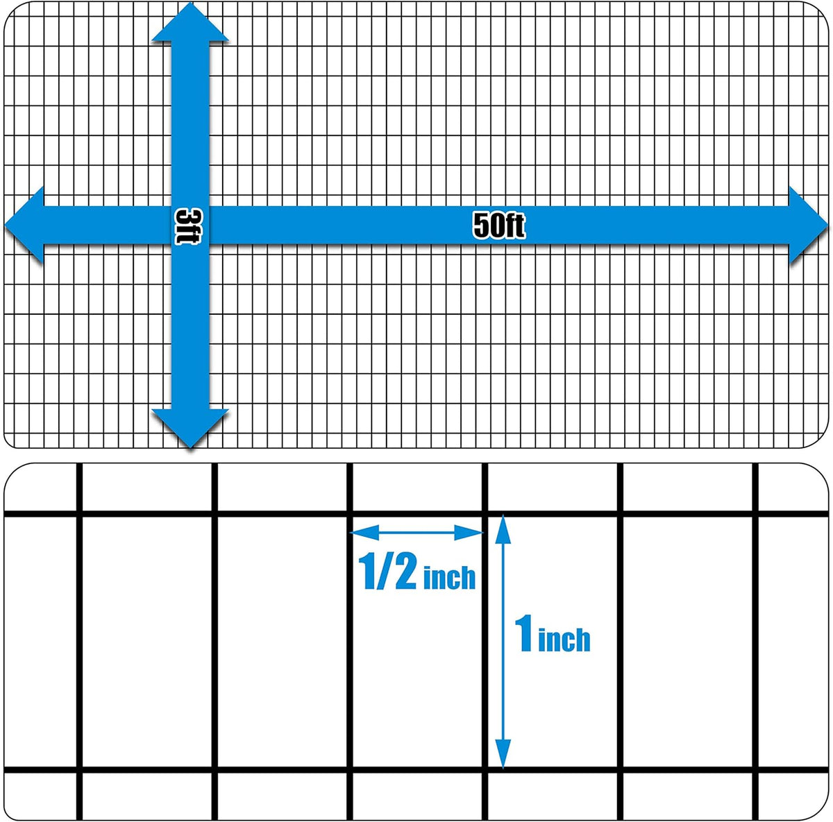 Fencer Wire 16 Gauge Black Vinyl Coated Welded Wire Mesh Size 0.5 inch by 1 inch (3 ft. x 50 ft.)