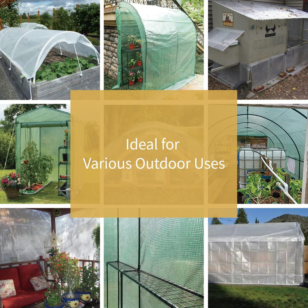 GUARD SHIELD Clear White Tarp Heavy Duty 10x10 Feet Waterproof for Greenhouse Outdoor Garden Poly Cover UV Resistant 3x3 Weave 10mil