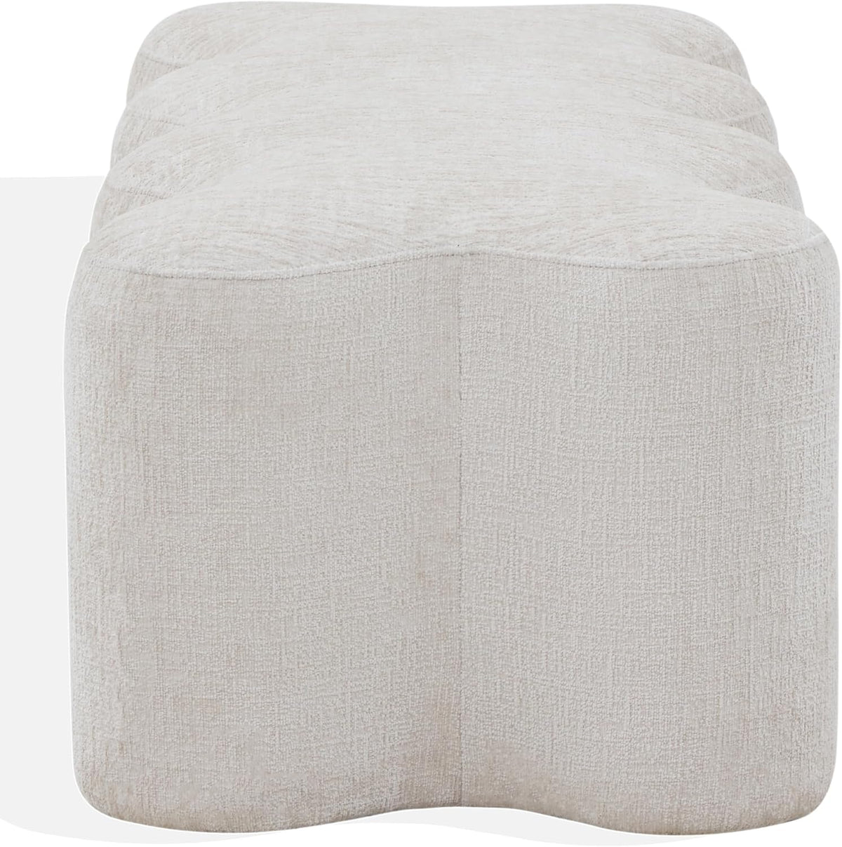SAFAVIEH Couture Collection Jacqualessa Cream Chenille Bench (Fully Assembled)
