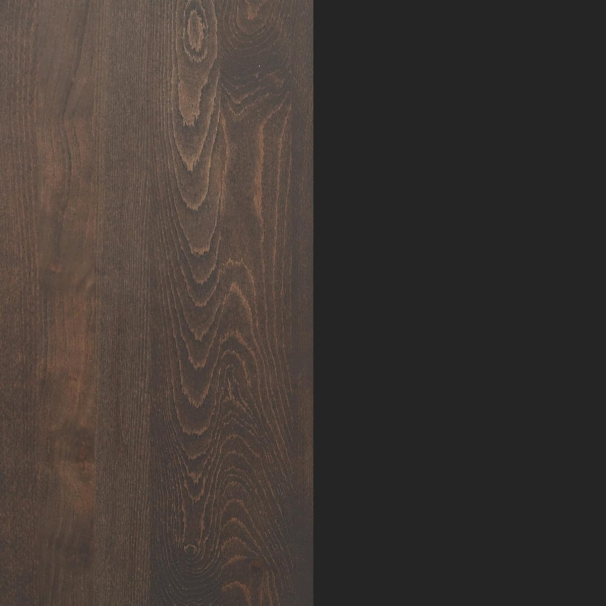 Flash Furniture Bennett 30" x 48" Solid Wood Commercial Indoor Tabletop in Dark Brown with Dual 5" x 22" Dining Height Black Cast Iron T Bases, 400 lb. Static Capacity