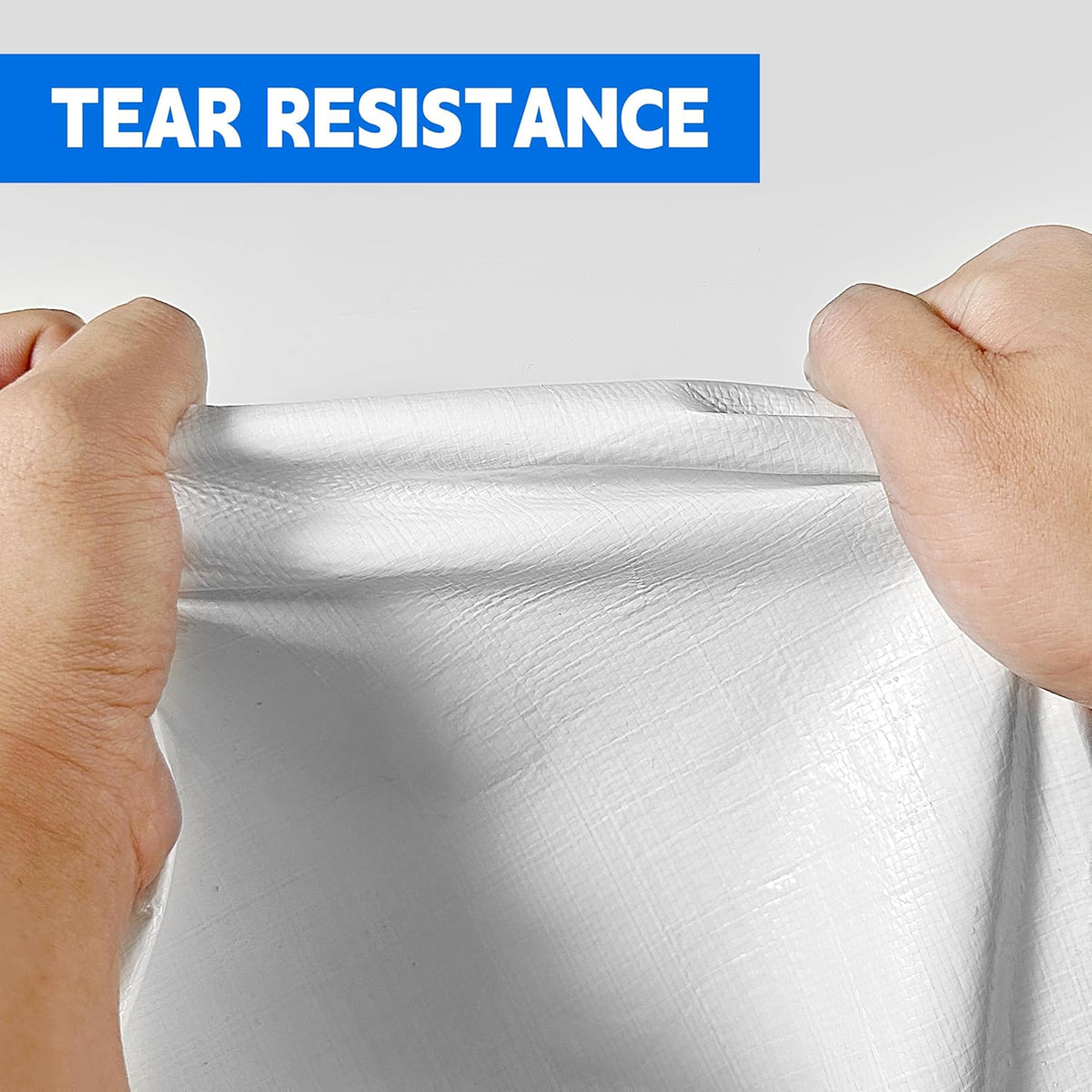 Tarp 40x50 ft Heavy Duty 12mil 100% Waterproof High Durability Multipurpose,Uv Resistant,White Tarp Suitable for Swimming Pools, Boats, Camping, Courtyards, Etc -by MVPNET