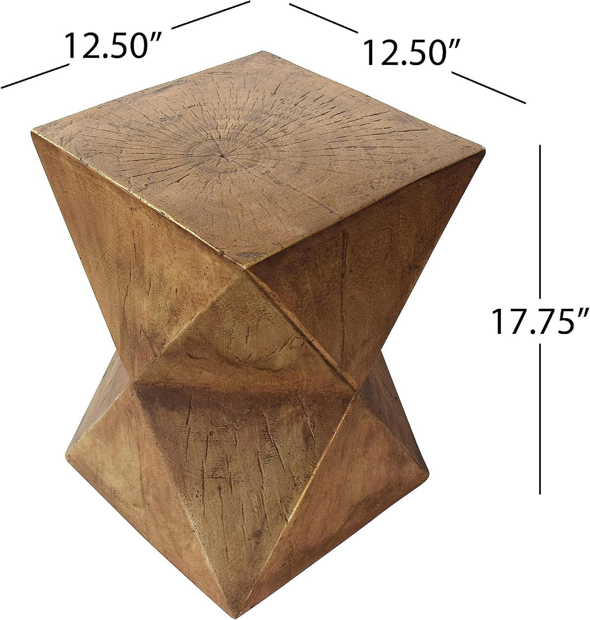 Geometric Side Table: Abstract Hourglass Design Lightweight Concrete Structure - Modern Accent Table for Art Collectors Display Spaces & Gallery Settings