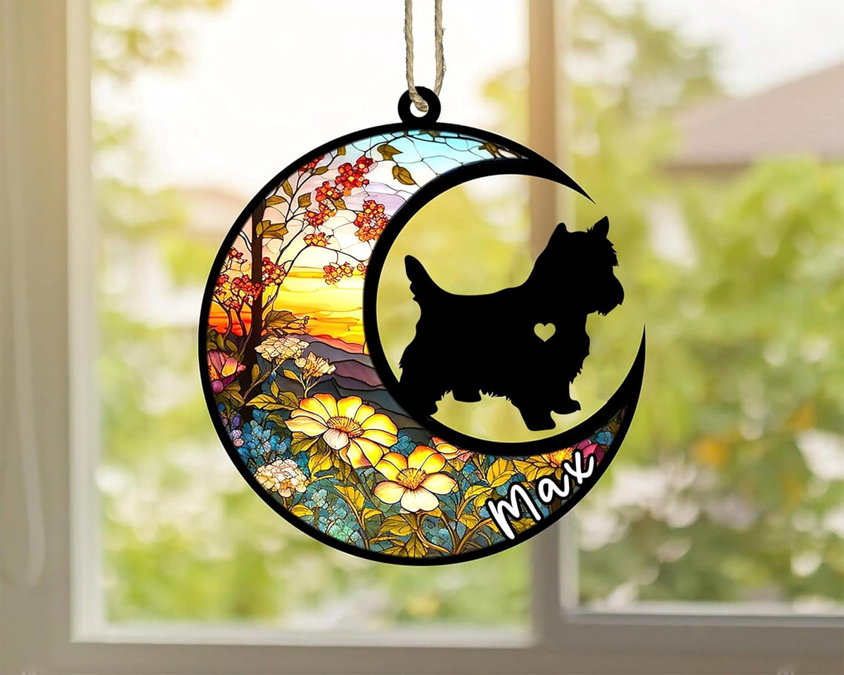 Personalized Dog Memorial, Custom Name Westie Dog Christmas Ornament with Name, Custom Breeds, Pet Loss Light Catcher, Gifts for Lovers Loss of Pet Sympathy on Mothers Day Christmas