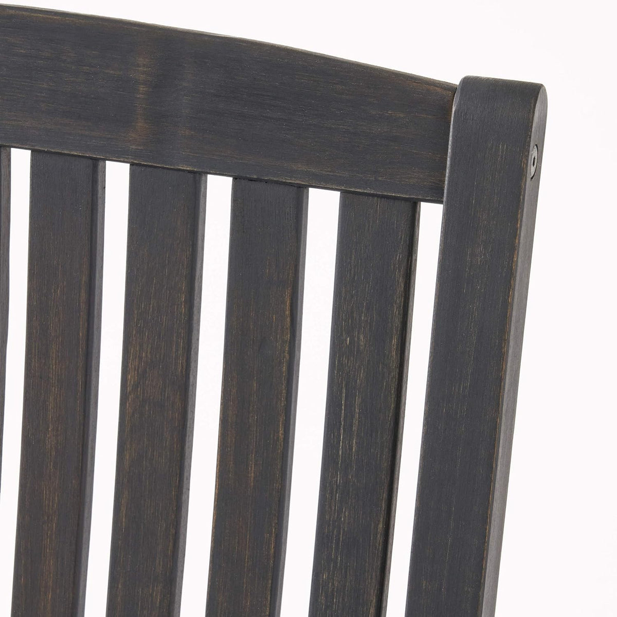 Great Deal Furniture GDFStudio Outdoor Acacia Wood Rocking Chairs (Set of 2), Dark Gray