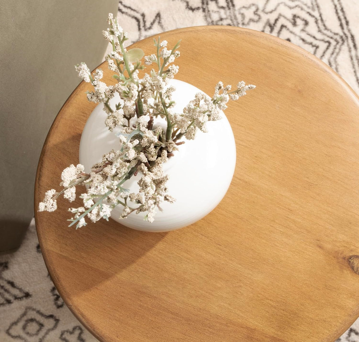 Kate and Laurel Sora Modern Wooden Round Drink Table, 12 x 12 x 22, Rustic Brown, Transitional Wood End Table for Use as Indoor Plant Stand or Living Room Mini Table