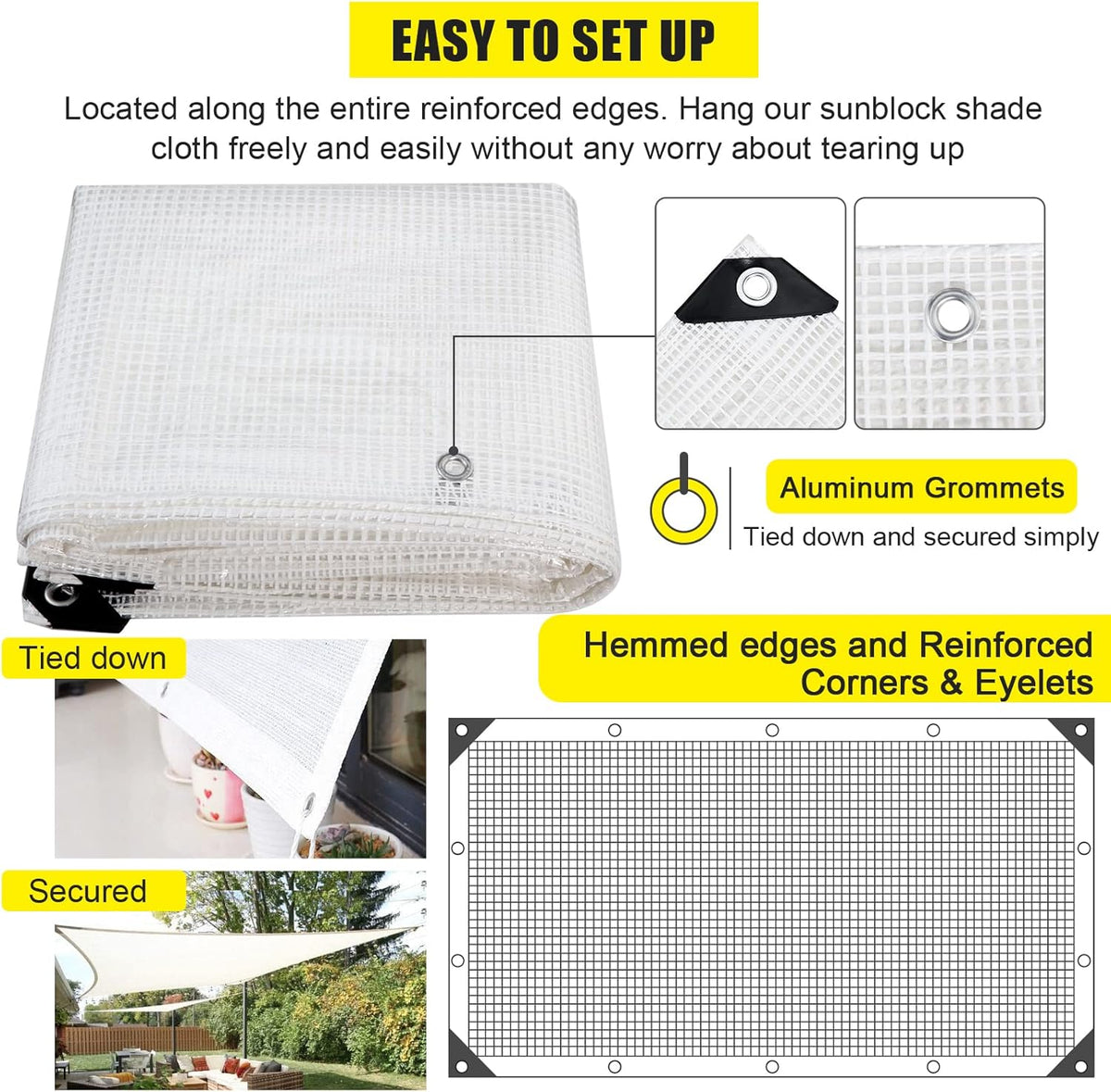 Clear Greenhouse Heavy Duty tarp 14 Mil Clear Waterproof Cover,UV Resistant Poly Tarp with Grommets 10x20ft Superior Strength,for Gardening, Farming, Nursery, Garden