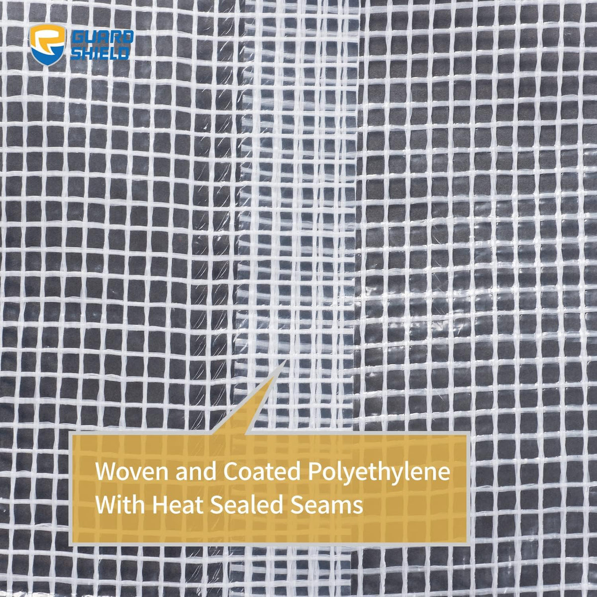 GUARD SHIELD Clear White Tarp Heavy Duty 8x20 Feet Waterproof for Greenhouse Outdoor Garden Poly Cover UV Resistant 3x3 Weave 10mil