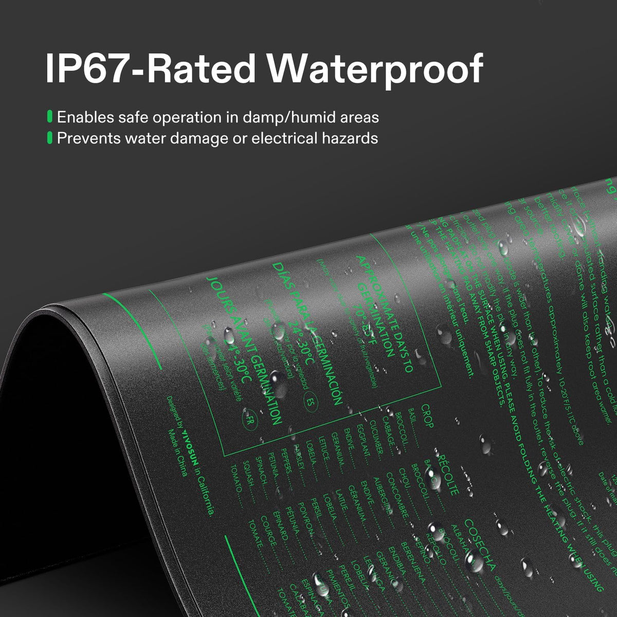 VIVOSUN Durable Waterproof Seedling Heat Mat 20" x 20.75" UL & MET-Certified Warm Hydroponic Heating Pad for Germination, Indoor Gardening, Greenhouse