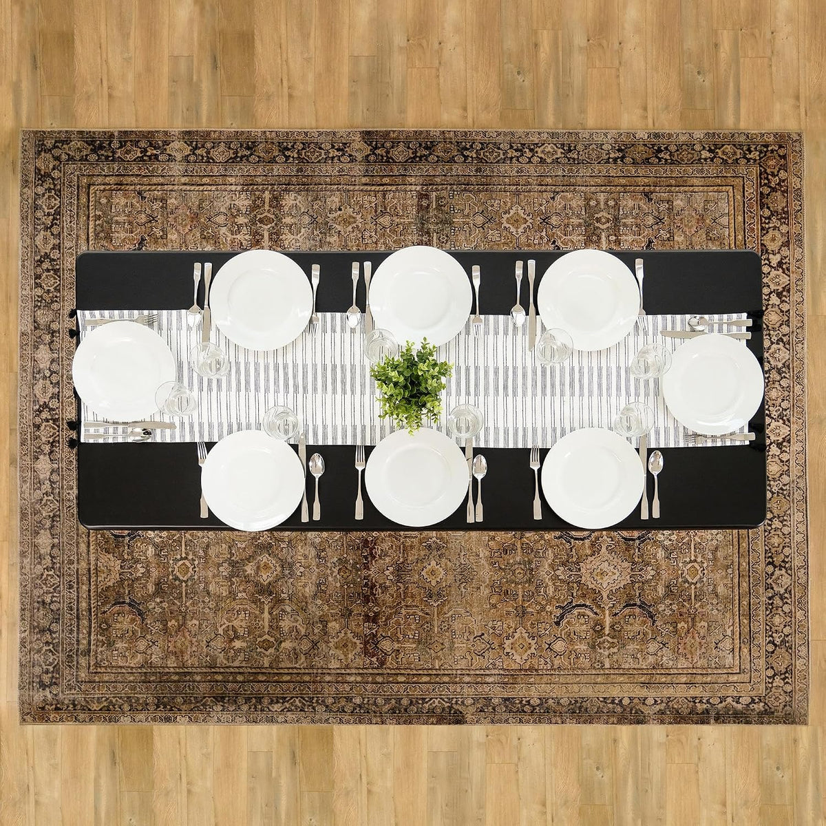 Lifetime 6-Foot Fold in Half Table, 2-Pack, Commercial, Black