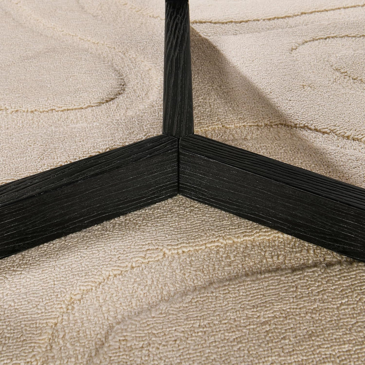 Round End Table, Farmhouse Side Table with Solid Wood Criss-Cross Legs for Small Space, Circle Beside Table with 2 Storage Shelves , SofaTable for Living Room, Bedroom, Nightstand, Black CJZ