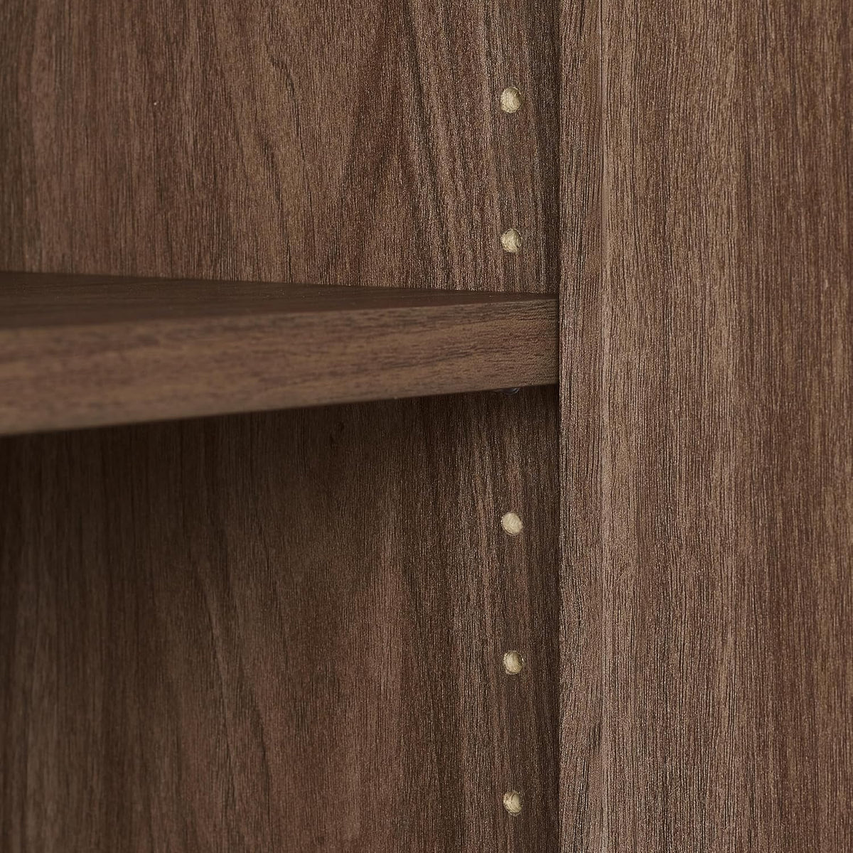 Crosley Furniture Naomi Modern Reeded Kitchen Pantry Storage Cabinet, Dining, Laundry Room, Bathroom, Walnut