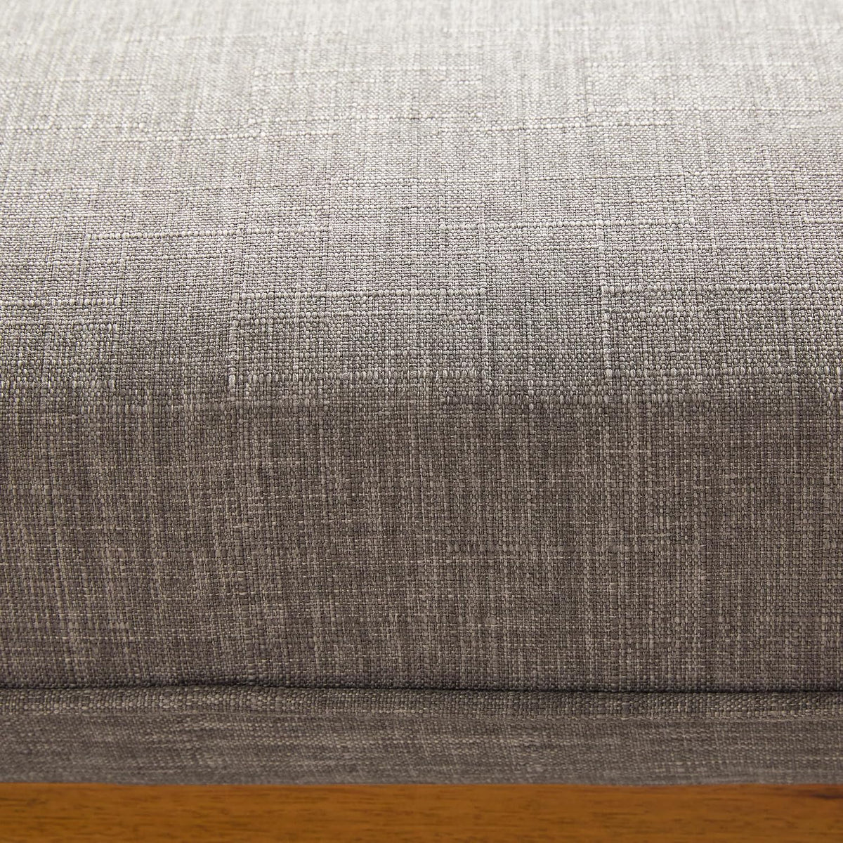 Walker Edison Nash Modern Farmhouse Large Oversized Linen Ottoman, Dark Grey
