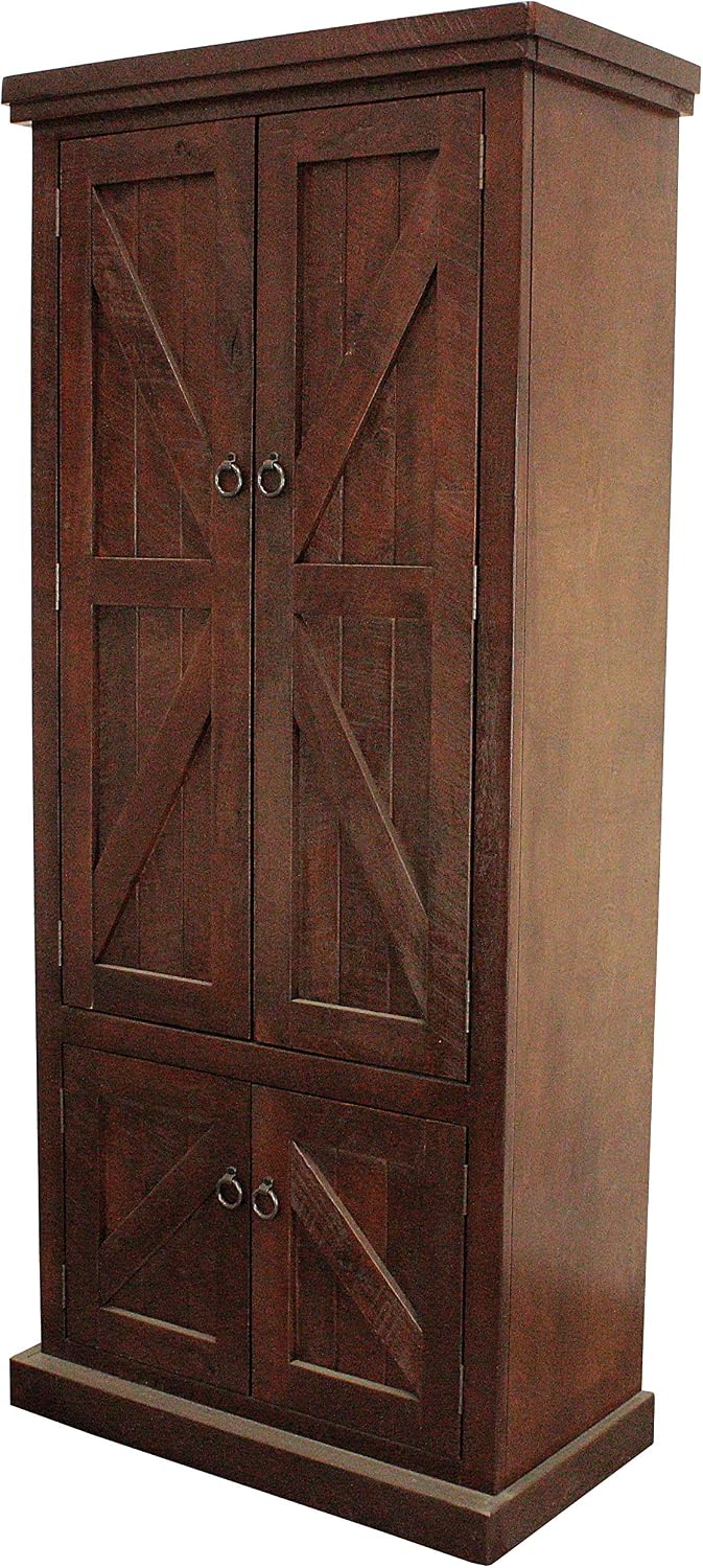 American Heartland MFG. Rustic Double Door Pantry, Concord Cherry
